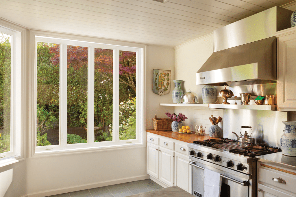 Residential windows in Billings, MT in a kitchen.  This is a 4-lite casement window.